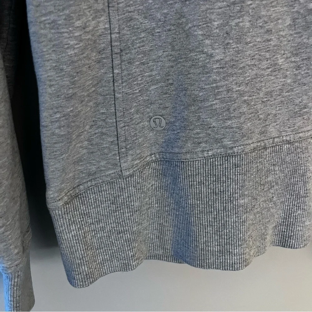 Lululemon Split Hoodie Jacket Heathered Light Grey Women’s Size 6 - Picture 4 of 9
